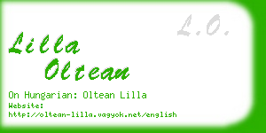 lilla oltean business card